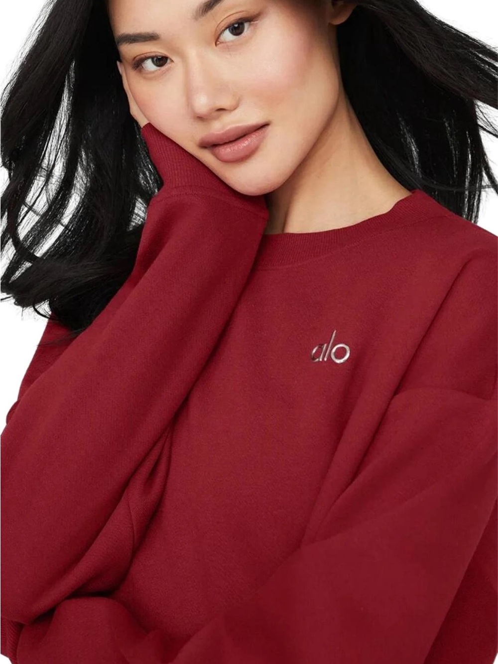 ❤️NWT alo yoga accolade unisex crewneck pullover in victory red